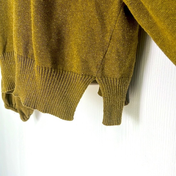 Zara - Olive Green Split Back Tie At Neck Long Sleeve Lightweight Sweater Small - Picture 6 of 11